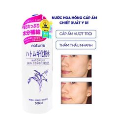 Nước Hoa Hồng Dưỡng Ẩm Chiết Xuất Ý Dĩ Naturie Hatomugi Skin Conditioner 500ml