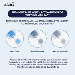 Tinh Chất Dưỡng Ẩm, Phục Hồi Da Klairs Midnight Blue Youth Activating Drop 20ml