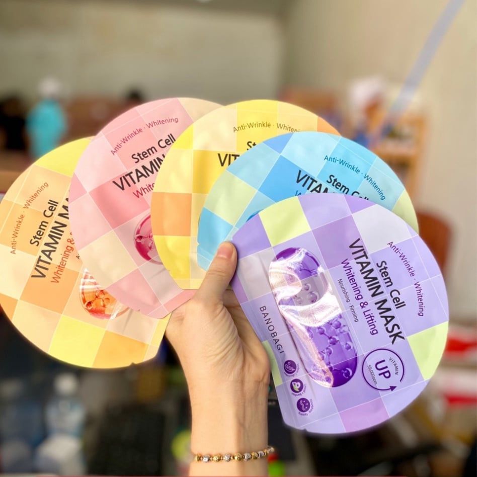 [ Mẫu Mới ] Mặt Nạ Banobagi Stem Cell Vitamin Mask Whitening