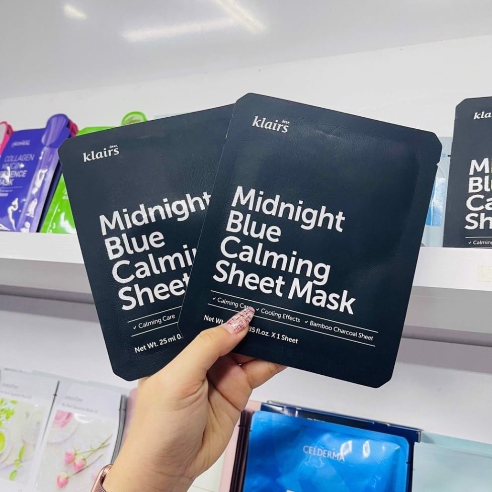 Mặt Nạ Dịu Mát Da Dear Klairs Midnight Blue Calming Sheet Mask 25ml