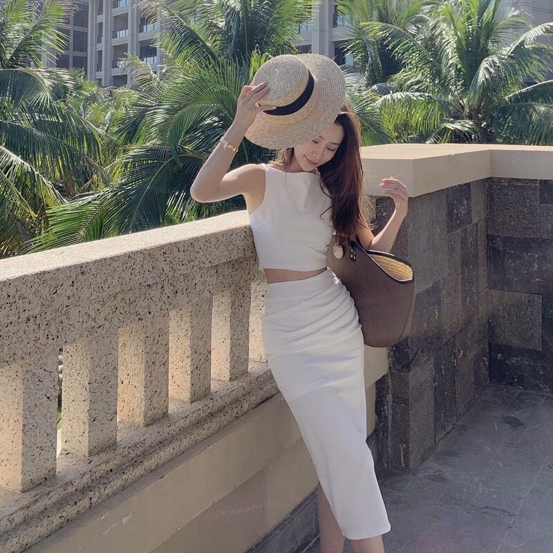 Tổng hợp Set Áo Croptop Chân Váy Bút Chì giá rẻ bán chạy tháng 72023   BeeCost