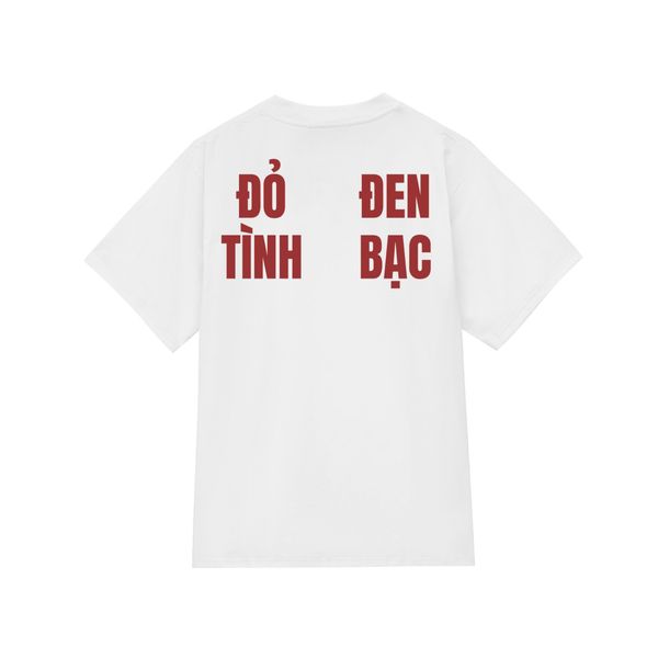 Áo thun Xả Láng GenT Studio - Collection Tết đỏ đen trắng, in hình lá bài unisex form rộng, tay lỡ, 100% cotton nam nữ