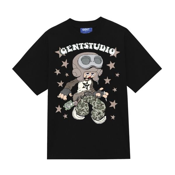 Áo thun Starboy GenT- Tee, áo in hình Chibi nam nữ form rộng, tay lỡ, cổ tròn, vải cotton, in hình dễ thương