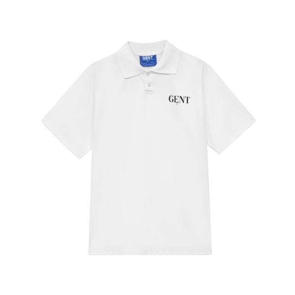 Áo Polo Signature Basic GenT chữ kí Unisex nam nữ form rộng, tay lỡ, cổ tròn, 100% cotton, in chữ màu đen, trắng.