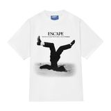 Áo thun trắng Escape GenT - Tee Unisex nam nữ form rộng, chất vải thoáng mát, dễ chịu.