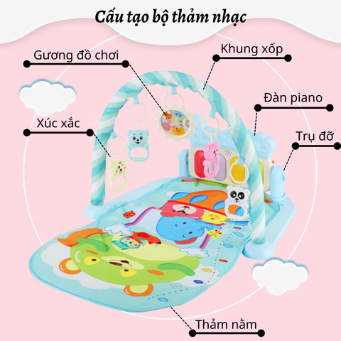  Thảm nhạc cho bé hình Gấu 