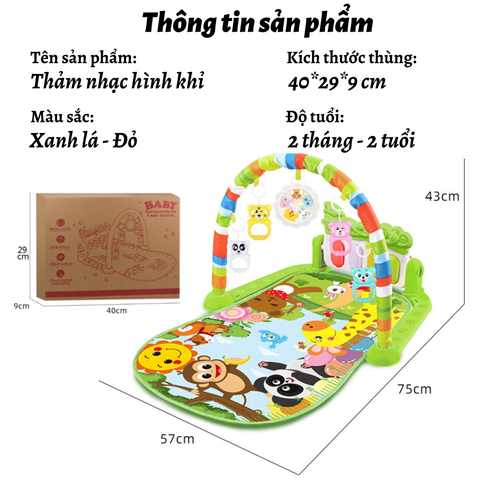  Thảm nhạc cho bé hình Khỉ 