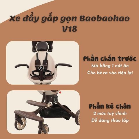  Xe đẩy cho bé Baobaohao V18 