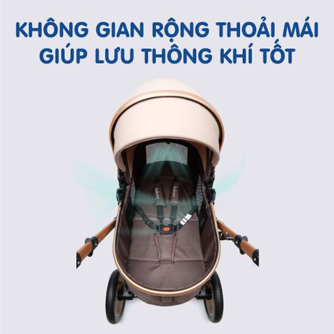  Xe đẩy cho bé nôi Belecoo màu Ghi xám 