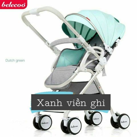  Xe đẩy cho bé Belecoo màu Ghi viền vàng 