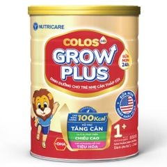 Sữa Bột Nutricare Colos 24h Grow Plus 1+ Hỗ Trợ Tăng Cân, Phát Triển Chiều Cao Cho Bé 850g