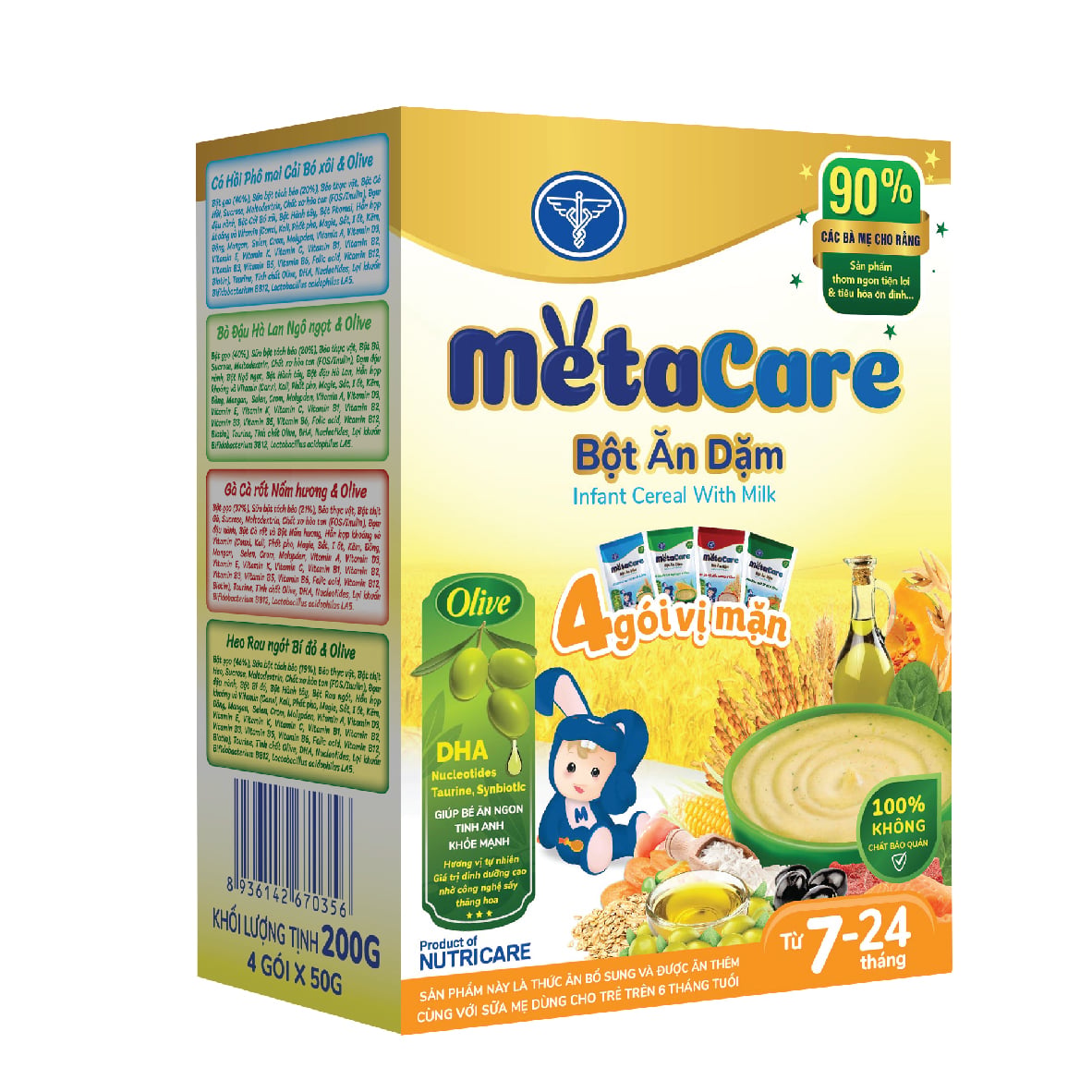 Bột ăn dặm Nutricare Metacare Hỗn hợp 4 vị mặn