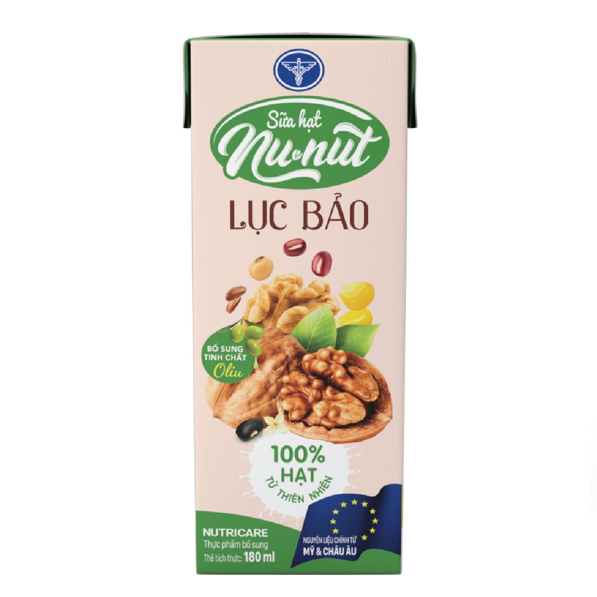 Sữa Hạt Nutricare Nunut Lục Bảo Dinh Dưỡng Khoẻ Lành Từ 6 Loại Hạt Quý (Thùng 48 Hộp 180ml)