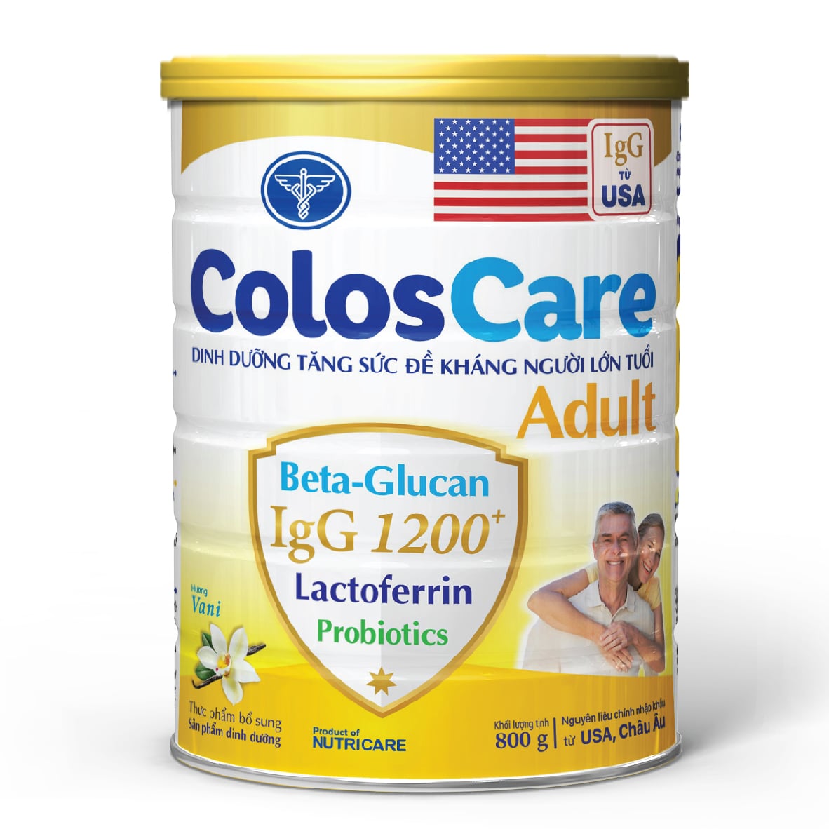 Sữa Bột Nutricare Coloscare Adult Tăng Sức Đề Kháng Cho Người Lớn Tuổi 800g