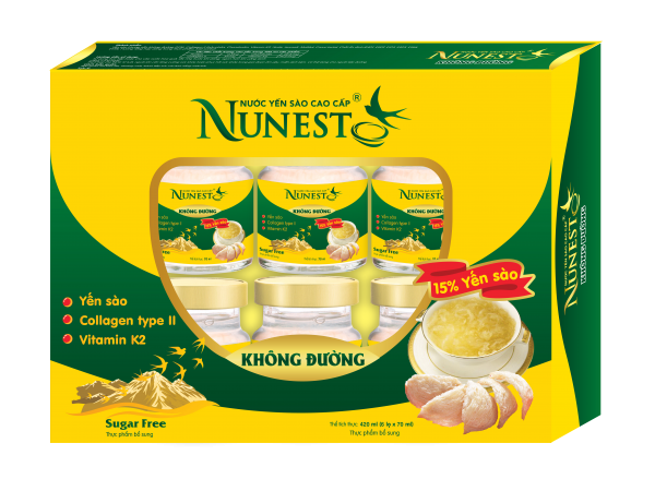Nước Yến Sào Cao Cấp Nunest Không Đường Tốt Cho Người Bị Tiểu Đường