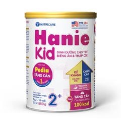 Sữa Bột Nutricare Hanie Kid 2+ Dinh Dưỡng Cho Bé Biếng Ăn, Hỗ Trợ Tăng Cân Khỏe Mạnh 850g