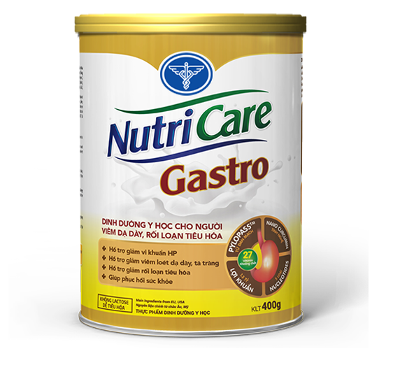 Sữa Bột Nutricare Gastro Bổ Sung Dinh Dưỡng Cho Người Viêm Loét Dạ Dày 900g