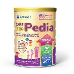 Sữa Bột Nutricare Care 100 Pedia 0+ Hỗ Trợ Tăng Cân, Tăng Cường Miễn Dịch Cho Bé 800g