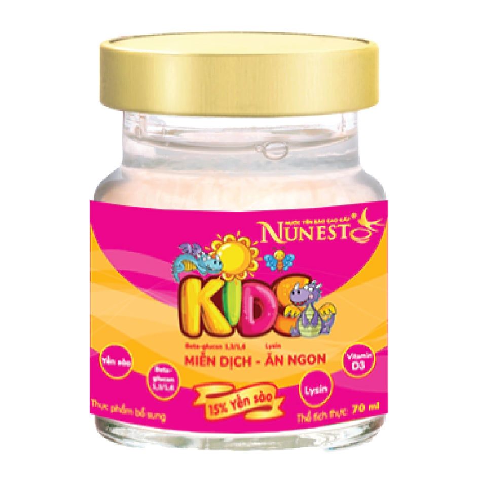 Nước Yến Sào Cao Cấp Nunest Kid  15% Yến Sào Bé Ăn Ngon, Tăng Cường Miễn Dịch