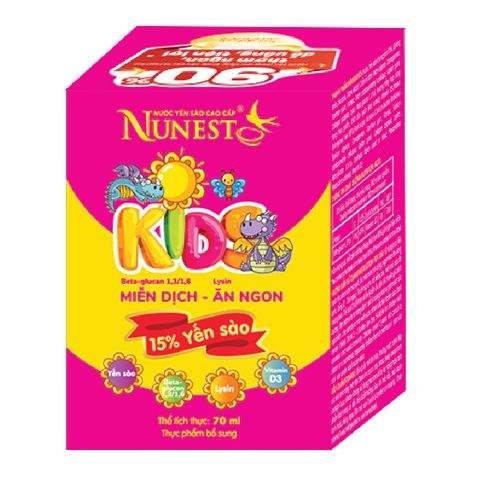 Nước Yến Sào Cao Cấp Nunest Kid  15% Yến Sào Bé Ăn Ngon, Tăng Cường Miễn Dịch