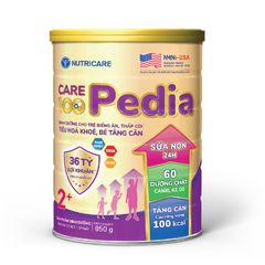 Sữa Bột Nutricare Care 100 Pedia 2+ Hỗ Trợ Tăng Cân, Tăng Cường Miễn Dịch Cho Bé 850g