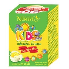 Nước Yến Sào Nunest Kid Grow Vị Chuối Cho Bé Từ 2 Tuổi Biếng Ăn, Đề Kháng Yếu
