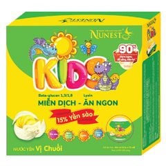 Nước Yến Sào Nunest Kid Grow Vị Chuối Cho Bé Từ 2 Tuổi Biếng Ăn, Đề Kháng Yếu