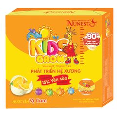 Nước Yến Sào Nunest Kid Grow Vị Cam Phát Triển Xương & Tăng Đề Kháng Cho Bé