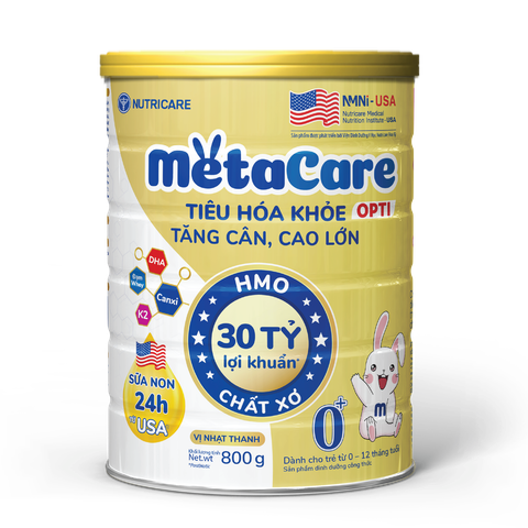 Sữa Bột Nutricare Metacare Opti 0+ Hỗ Trợ Tiêu Hóa, Phát Triển Toàn Diện Cho Bé
