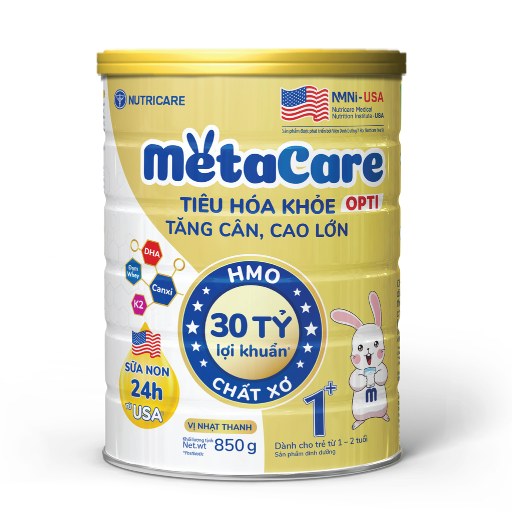 Metacare Innovation Metacare Opti 1+: Tiêu Hóa Khỏe, Bé Tăng Cân & Cao Lớn Toàn Diện