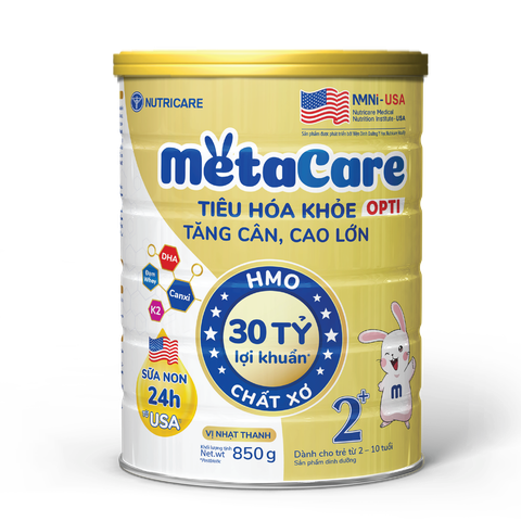 Sữa Bột Nutricare Metacare Opti 2+ Hỗ Trợ Tiêu Hóa, Phát Triển Toàn Diện Cho Bé 850g