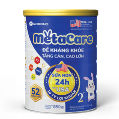 Sữa Bột Nutricare Metacare 2+ Bổ Sung Dinh Dưỡng Giúp Bé Phát Triển Toàn Diện 850g