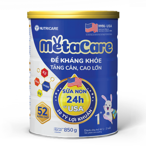 Sữa Bột Nutricare Metacare 1+ Bổ Sung Dinh Dưỡng Giúp Bé Phát Triển Toàn Diện 850g