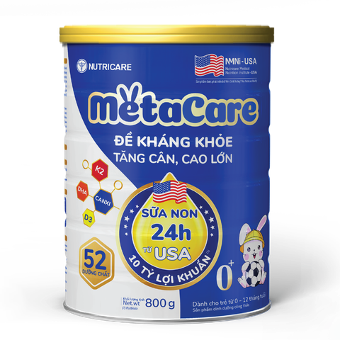 Sữa Bột Nutricare Metacare 0+ Bổ Sung Dinh Dưỡng Giúp Bé Phát Triển Toàn Diện 800g