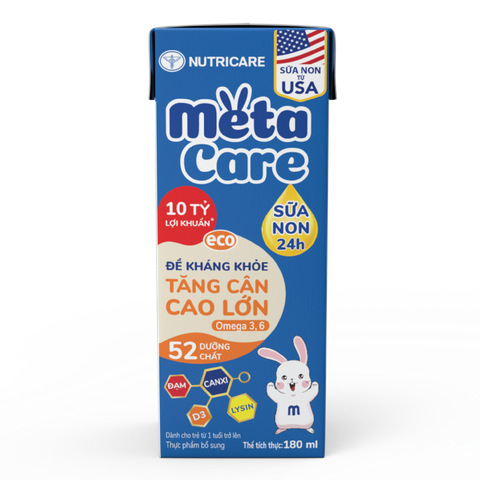 Sữa Bột Pha Sẵn Nutricare Metacare Eco Dinh Dưỡng Cho Bé Phát Triển Toàn Diện (Thùng 48 Hộp)