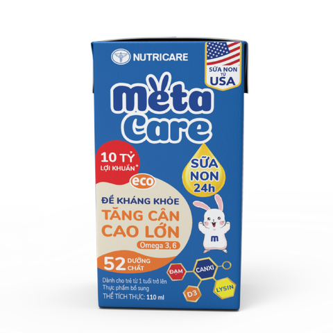 Sữa Bột Pha Sẵn Nutricare Metacare Eco Dinh Dưỡng Cho Bé Phát Triển Toàn Diện (Thùng 48 Hộp)