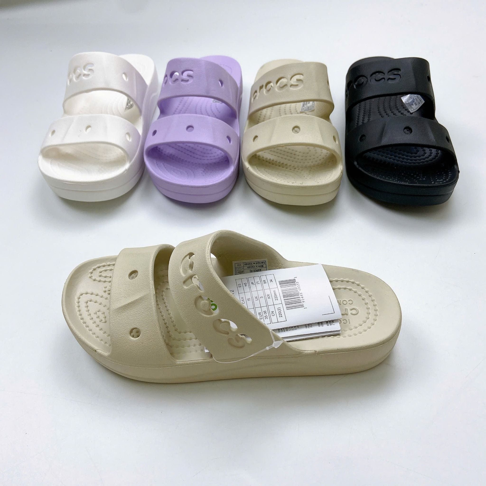 Dép Xăng đan nữ Crocs Baya Platform, Dép Crocs quai dập chữ cao