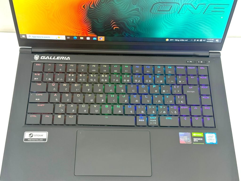 GAMING GALLERIA GR1650T Core I7-9750H Ram 16Gb SSD 512G FHD 144HZ