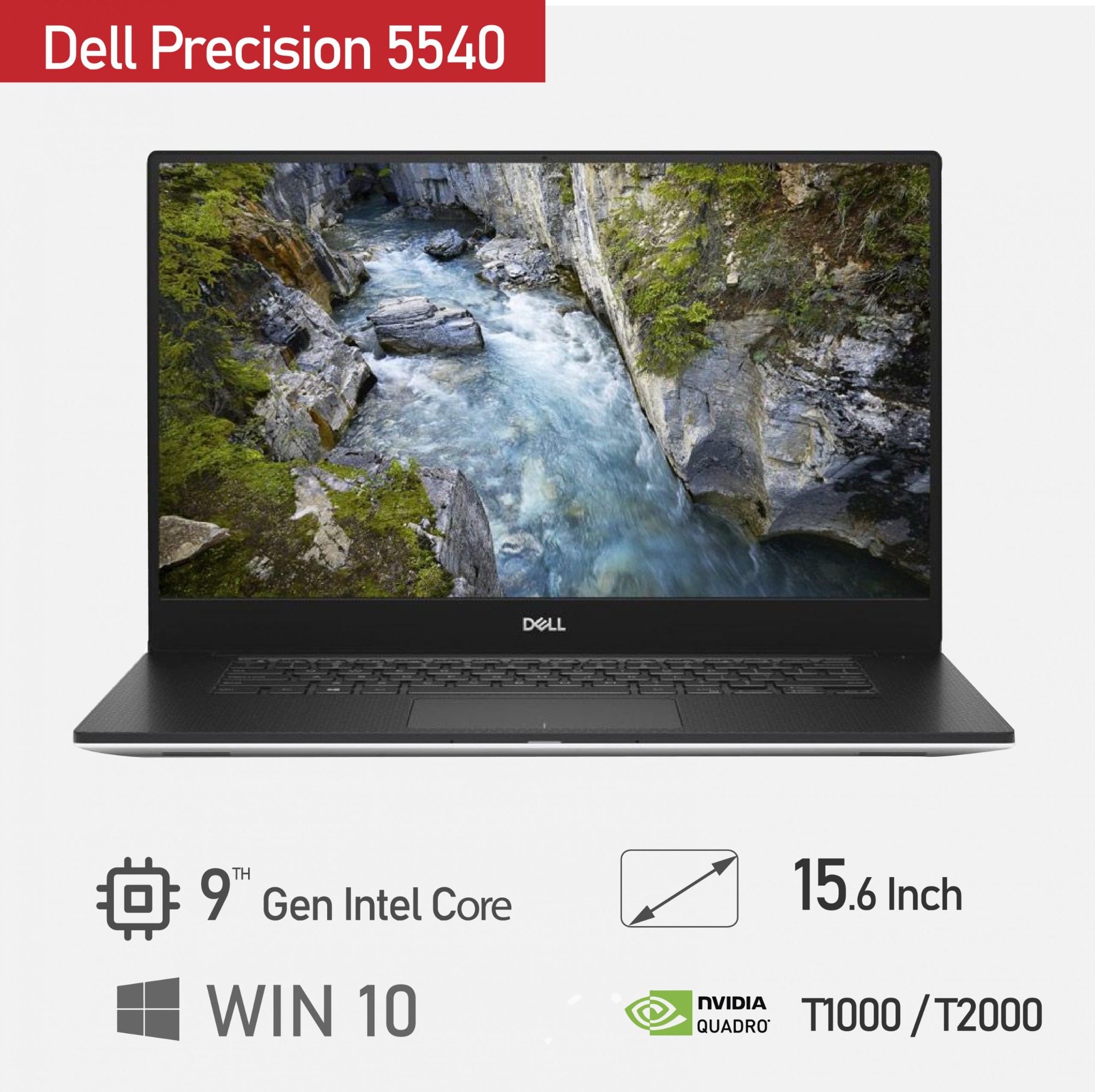 DELL Precision 5550 i7-10875H 64G 1TB NVIDIA Quadro T1000 FullHD
