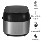  Nồi Cơm Điện Tử Cuckoo CR-1050F/SIBKCRVNCV 1.8 Lít, Đen Bạc 