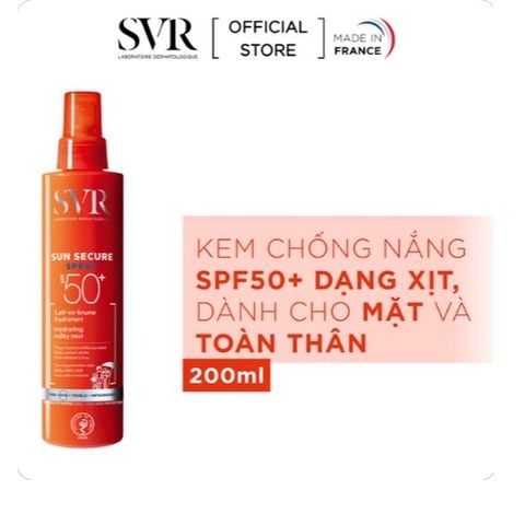 Kem Chống Nắng Dạng Xịt SVR Sun Secure Spray SPF50+ 200ml