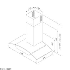 Hút mùi kính cong Malloca Sigma- K820T