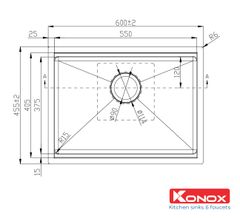 Chậu rửa inox Konox KN6046SU