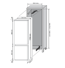 Tủ lạnh âm Rosieres RBBF 178T