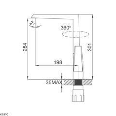 Vòi rửa Malloca mạ Chrome K291C