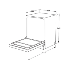 Máy rửa bát âm tủ Hafele HDW-FI60AB 538.21.330