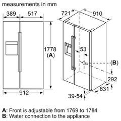 Tủ lạnh side by side Bosch KAD92HBFP