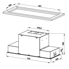 Máy hút mùi âm tủ Hafele HH-BI72A 533.80.027