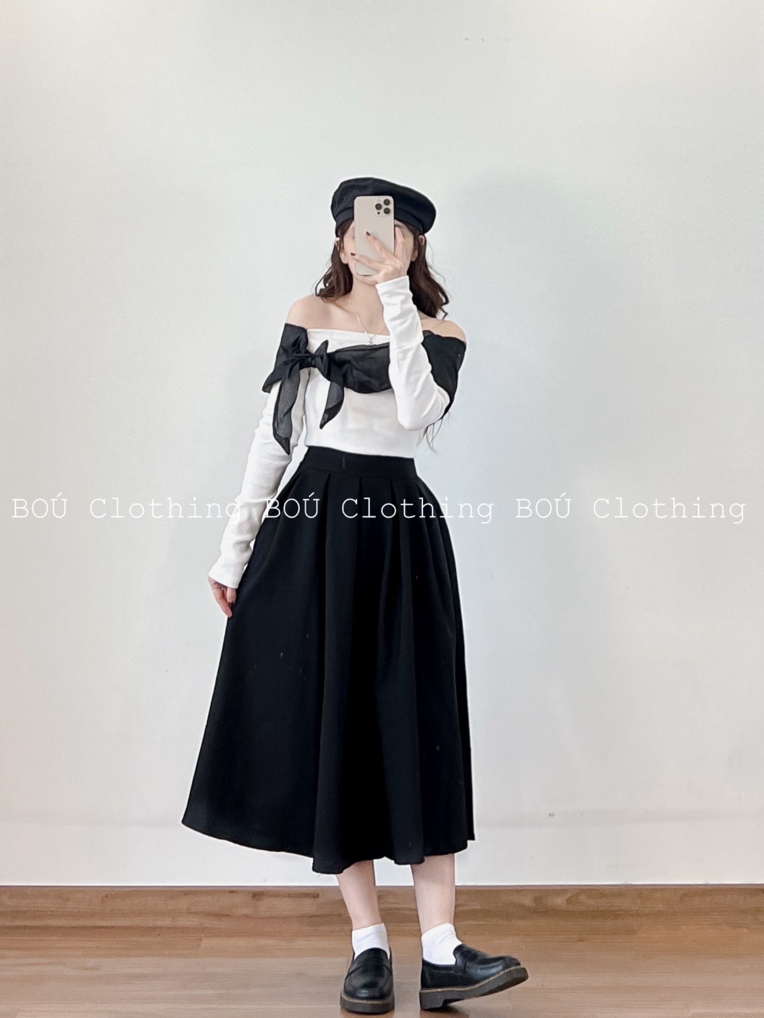 Lịch sử giá Set áo len tăm trễ vai siêu xinh mix chân váy nhung tăm cúc  lệch cập nhật 72023  BeeCost