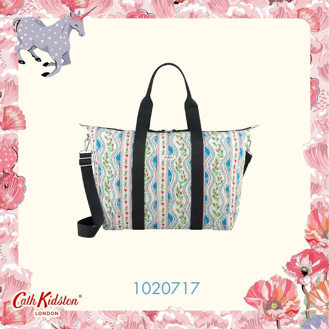  Túi du lịch xếp gọn/Foldaway Overnight Bag - Endless Love  - Blue 